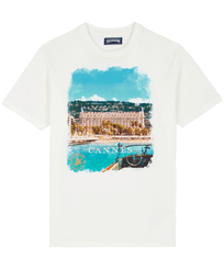 Men Cotton T-shirt Cannes Off white vista frontale