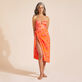 Cotton Voile Pareo New Leopard Apricot front worn view