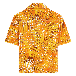 Polo en tejido de felpa con estampado Palm Leaves para hombre Mango vista trasera