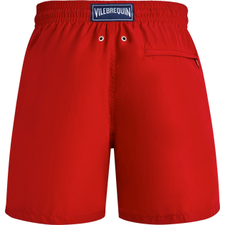 Pantaloncini mare uomo ultraleggeri e ripiegabili tinta unita Moulin rouge vista posteriore