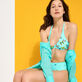 Top de bikini con escote redondo y estampado Butterflies para mujer Laguna detalles vista 3