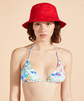 Embroidered Bucket Hat Turtles All Over Moulin rouge mujeres vista frontal desgastada