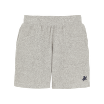 Boys Terry Bermuda Shorts Solid Heather grey front view