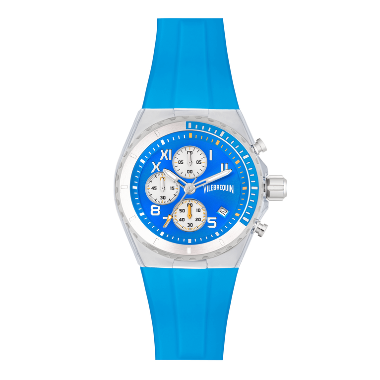 Reloj Cronógrafo De Acero De Vilebrequin - Watches - Kronos - Azul