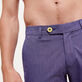 Men Chino Pants Micro Stripes Blue+white+red details view 3