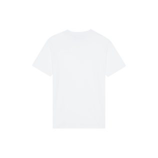 T-shirt uomo ricamata in cotone biologico Turtle Bianco vista posteriore