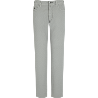 Men Gabardine Pants Regular Fit Micro Dot Caviar front view