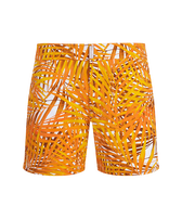 Pantaloncini mare uomo corti elasticizzati con cintura piatta Palm Leaves Mango vista frontale