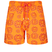 男士 Poulpes Neon 刺绣游泳短裤 - 限量版 Carrot 正面图