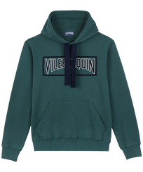 Men Cotton Solid Sweatshirt Pine Vorderansicht