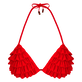 Haut de maillot de bain triangle femme uni Coquelicot vue de face