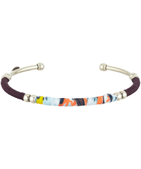 Bracelet argenté Fish Family unisexe Zanzibar - Vilebrequin x Gas Bijoux Thalassa vue de face