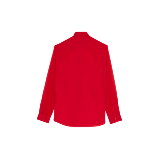Camisa ligera en gasa de algodón de color liso Lipstick vista trasera
