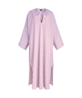 Caftan rayé en coton femme - Vilebrequin x Ines de la Fressange Coquelicot vue de face