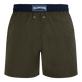 Maillot de bain en laine mérinos homme Bicolore Olive chine vue de dos