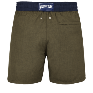 Pantaloncini mare uomo Bicolore Olive heather vista posteriore