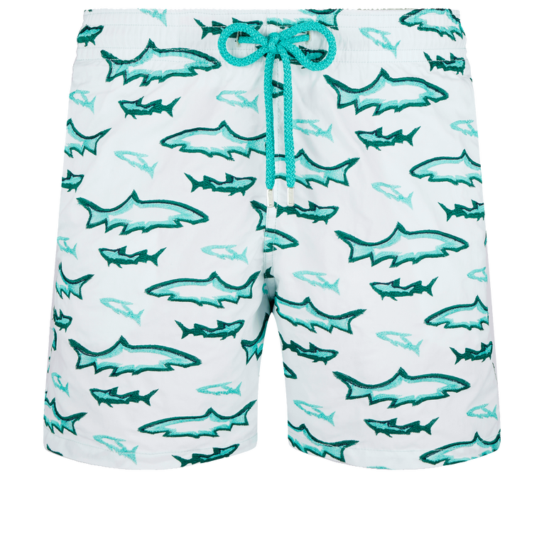 Men Swim Shorts Embroidered Requins 3d - Limited Edition - Swimming Trunk - Mistral - Blue - Size XXL - Vilebrequin