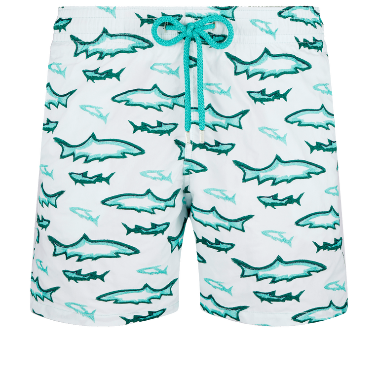 Requins 3d Badeshorts Mit Stickerei Für Herren - Limitierte Serie - Mistral - Blau