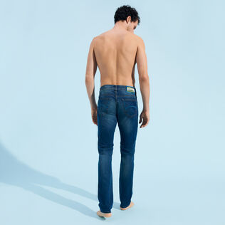 Jeans uomo a 5 tasche in cotone Sud  Med denim w2 vista indossata posteriore