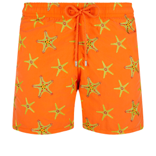 Men Swim Trunks Embroidered Starfish Dance - Limited Edition - Swimming Trunk - Mistral - Orange - Size M - Vilebrequin