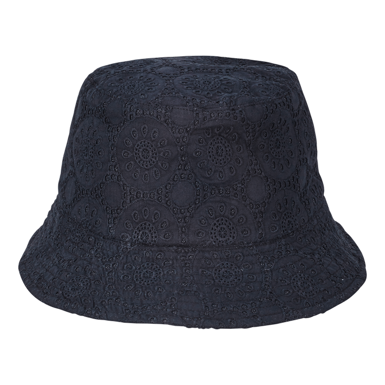 Unisex Cotton Bucket Hat Broderies Anglaises - Betty - Black - Size OSFA - Vilebrequin