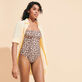 女士 Turtles Leopard 紧身胸衣连体泳衣 Straw 细节视图2