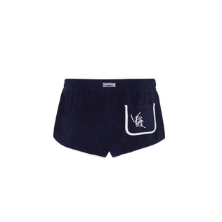 女士 VBQ 花纹毛圈布短裤 Navy 后视图