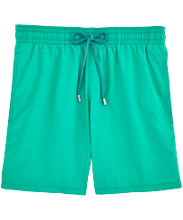 Men Swimwear Solid Grass green front view
