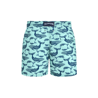Pantaloncini mare uomo Whales Celadon vista posteriore