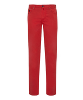 Men 5-Pockets Tencel Gabardine Pants Moulin rouge front view