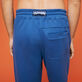 Pantalón de chándal en algodón de color liso para hombre Mar azul detalles vista 2