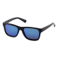 Gafas de sol de color liso unisex Azul marino vista trasera