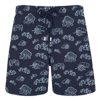 男士 Hermit Crabs 刺绣游泳短裤 - 限量版 Navy 正面图
