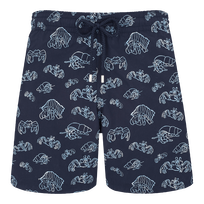 Men Swim Shorts Embroidered Hermit Crabs - Limited Edition Navy front view