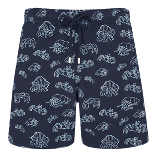 Pantaloncini mare uomo ricamati Hermit Crabs - Edizione limitata Blu marine vista frontale