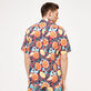 Chemise Bowling en lin homme Presse Citron Bourgogne vue portée de dos