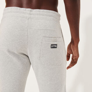 Pantalon Jogging en Coton homme uni Gris chine clair vue de détail 2