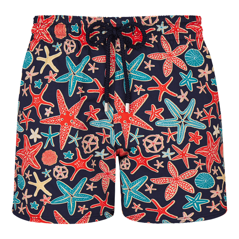Men Stretch Short Swim Shorts Holistarfish - Moorise - Blue - Size XXL - Vilebrequin