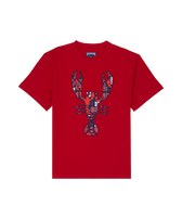 T-shirt uomo oversize in cotone biologico Graphic Lobsters Moulin rouge vista frontale