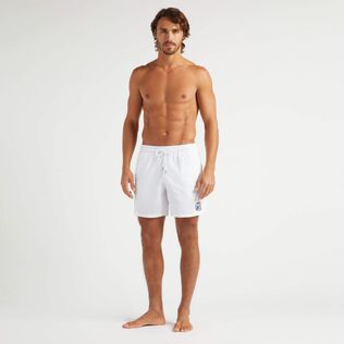 Bañador para hombre de Vilebrequin x Inès de la Fressange Blanco vista frontal desgastada