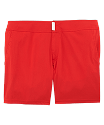 Maillot de bain homme Stretch Ceinture Plate uni Coquelicot vue de face