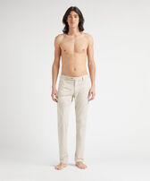 Men Cotton Chino Pants Solid Hemp front worn view