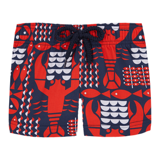 Baby Swim Shorts Graphic Lobsters Navy front view