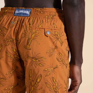 Men Swim Shorts Embroidered Lobsters - Limited Edition Caramel details view 2