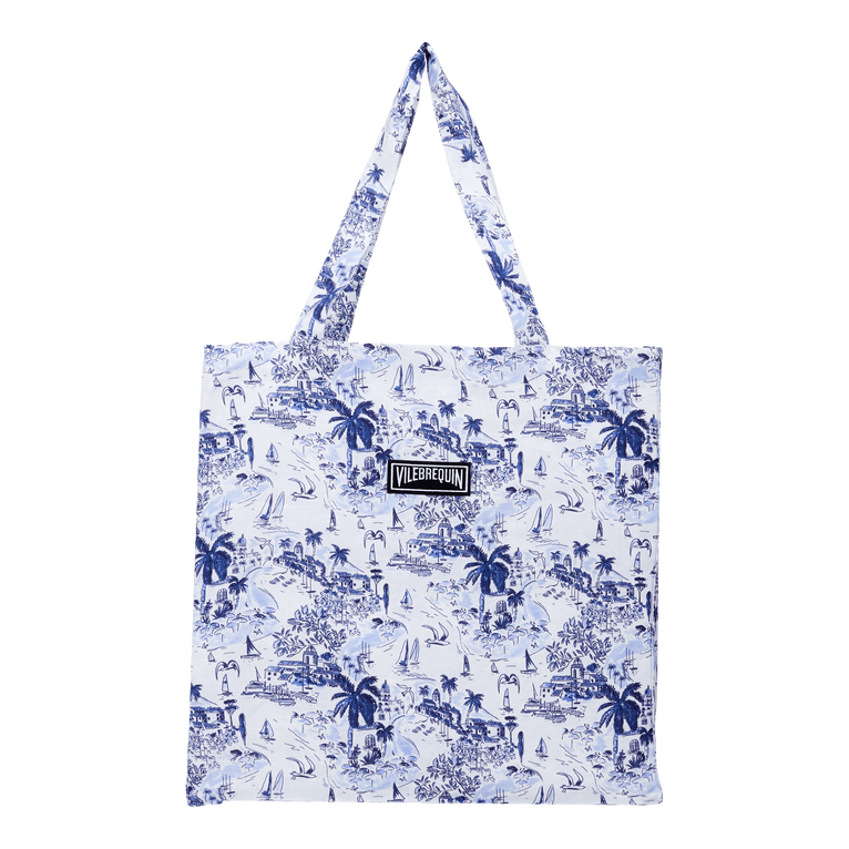 Borsa Da Spiaggia Unisex In Lino Riviera - Borsa Da Spiaggia - Babel - Blu