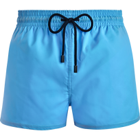 Bañador corto elástico y ajustado liso para hombre Flax flower vista frontal