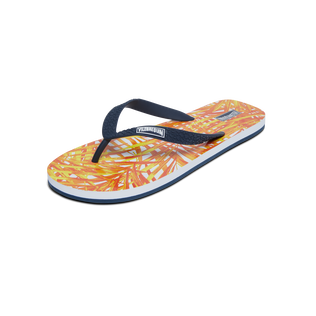 Men Beach Flip Flops Palm Leaves Mango back view
