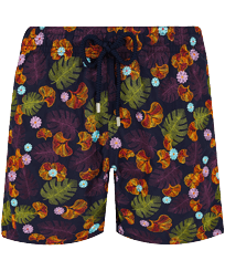 Bañador con estampado Mix of Flowers para hombre Azul marino vista frontal