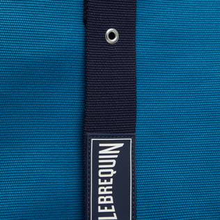Big Cotton Beach Bag Solid Peacock details view 5
