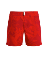 Pantaloncini mare corti uomo con cintura piatta Flower Power Lipstick vista frontale